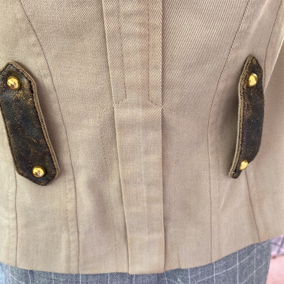 Authentic Roberto Cavalli Jacket Tan size 0-4  XS - Picture 10 of 15